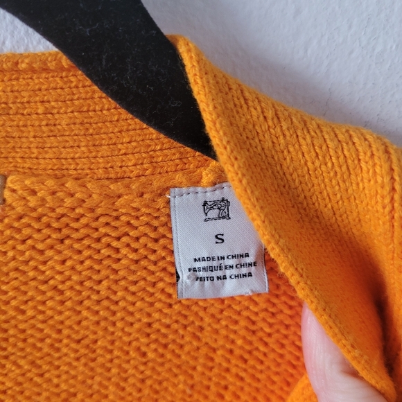 Scotch & Soda Orange Buttton Long Sleeve Cardigan Bright Orange Small - Picture 4 of 13